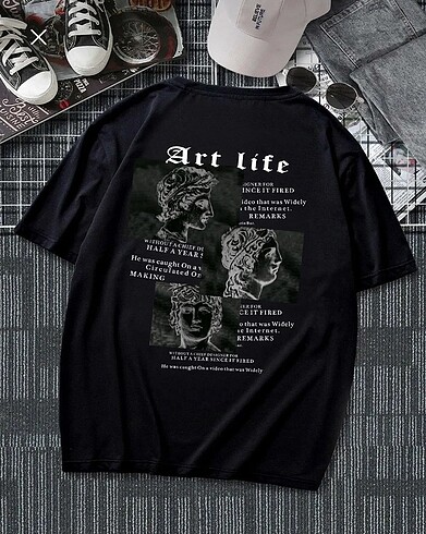 Oversıze baskılı unısex tshirt