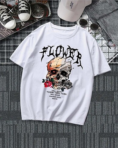 Oversıze baskılı unısex tshirt