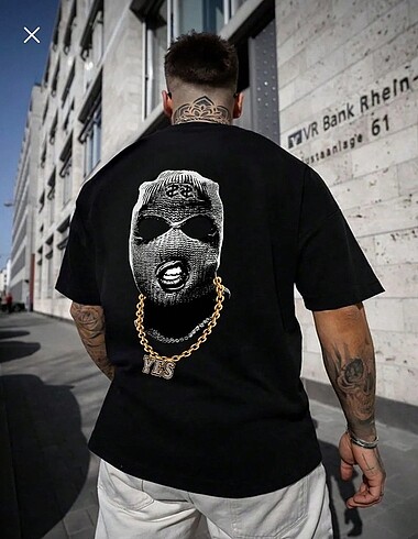 Oversıze baskılı unısex tshirt