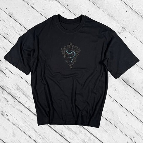 Diğer Oversıze baskılı unısex tshirt