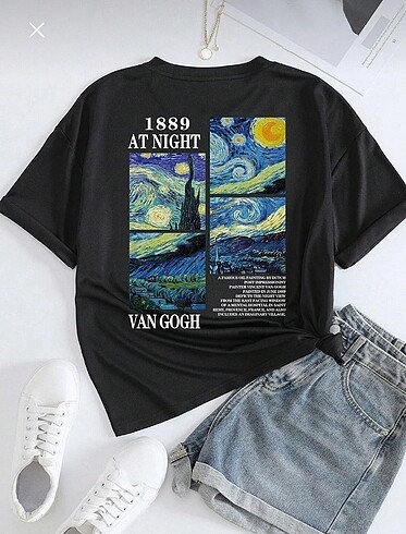 Oversıze baskılı unısex tshirt