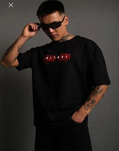 Diğer Oversıze baskılı unısex tshirt