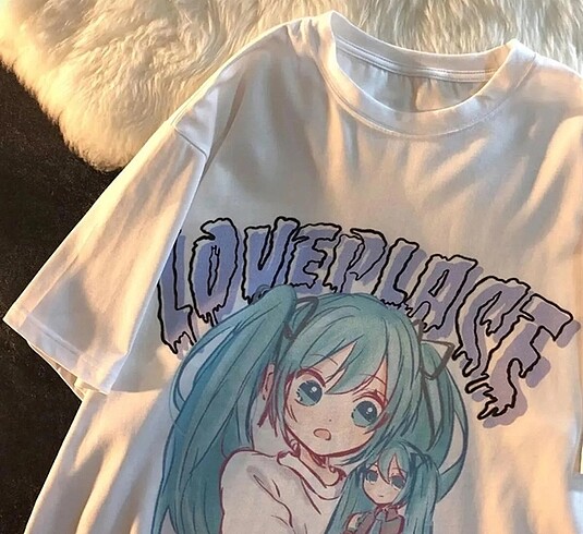 Diğer Oversıze baskılı unısex tshirt
