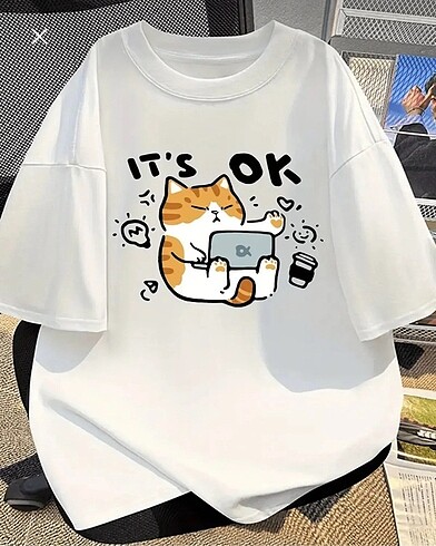 OVERSIZE baskılı unısex tshirt