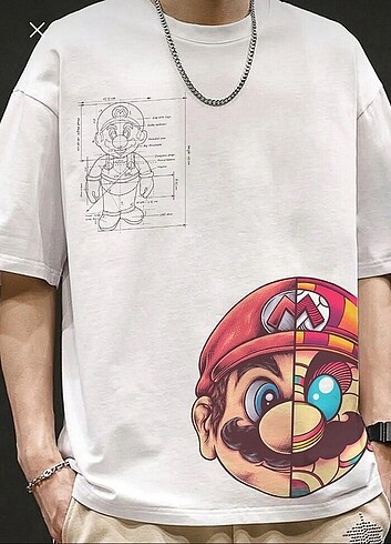 OVERSIZE baskılı unısex tshirt