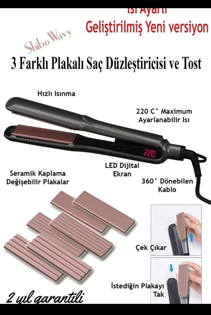 Shibowawy Saç düzleştiricisi veSaç tost makinesi - Görsel 2