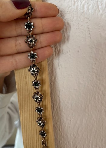 İşlemeli Zincir Detaylı Kadın Bileklik - Görsel 2