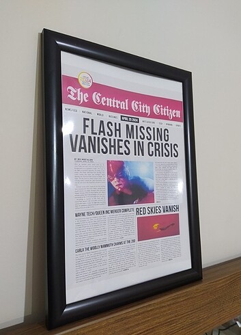 The Flash Gazete Posteri Çerçeveli Tablo 