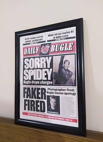 Spiderman Daily Bugle Tablo 