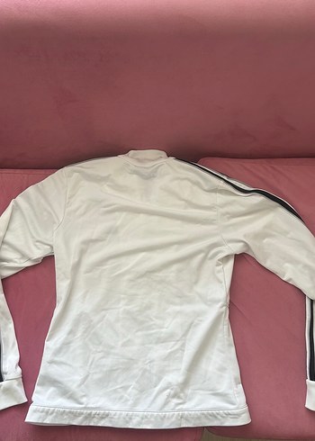 Beyaz Adidas Fermuarlı Spor Ceket - Görsel 3