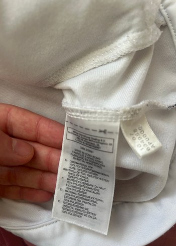 Beyaz Adidas Fermuarlı Spor Ceket - Görsel 5