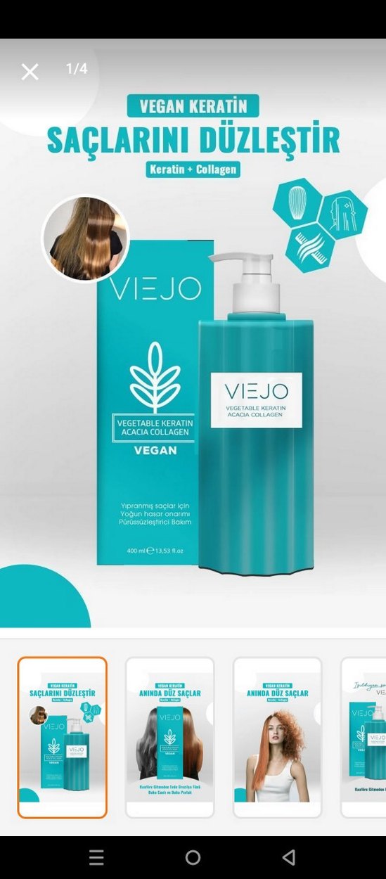 Viejo Saç Kremi 400 ml - Kolay Tarama ve Onarım - Görsel 2