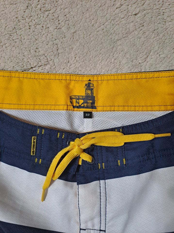 Quiksilver Erkek Lacivert Çizgili Deniz Şortu - Görsel 3