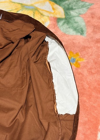 Vintage Fitilli Kadife Kahverengi Midi Boy Sabahlık/Röpteşambır - Görsel 7