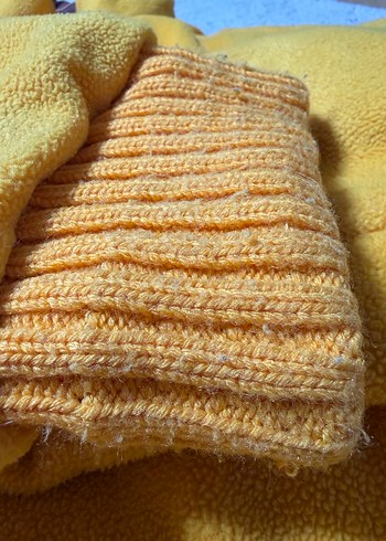 Vintage Sarı/Bordo Çift Taraflı Fermuarlı Çıt Çıtlı Peluş Mont - Görsel 12