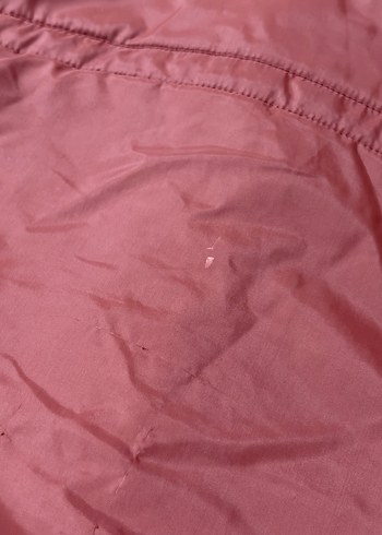 Vintage Sarı/Bordo Çift Taraflı Fermuarlı Çıt Çıtlı Peluş Mont - Görsel 16