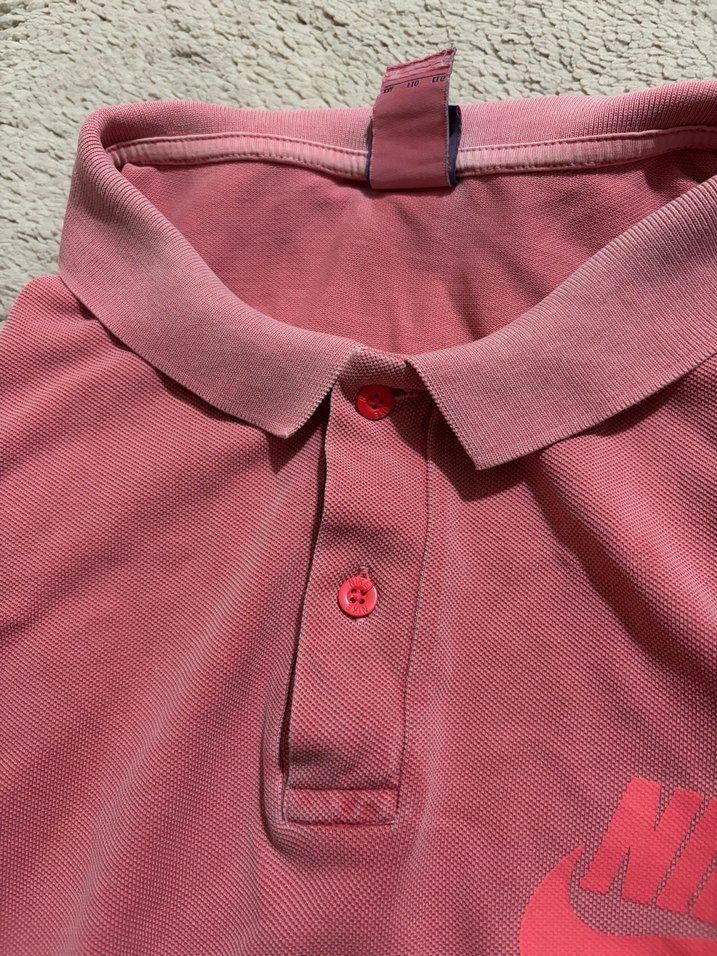 Vintage Nike Pembe Büyük Beden Polo Yaka Tişört — görsel 8/11