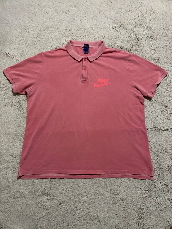 Vintage Nike Pembe Büyük Beden Polo Yaka Tişört — görsel 2/11