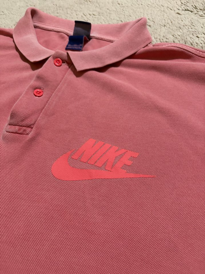 Vintage Nike Pembe Büyük Beden Polo Yaka Tişört — görsel 4/11