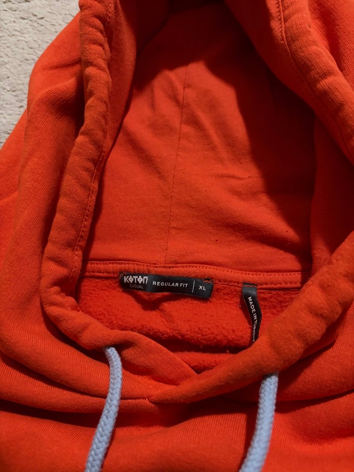 Vintage Koton Turuncu Kapüşonlu Anime Baskılı Sweatshirt/Hoodie — görsel 5/8