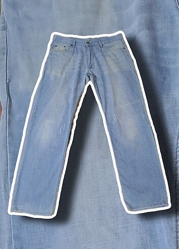 Vintage Düşük Bel Mavi Pantolon/Jean