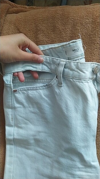 38 Beden beyaz Renk MNG denim 38 beden kadın kot pantolon