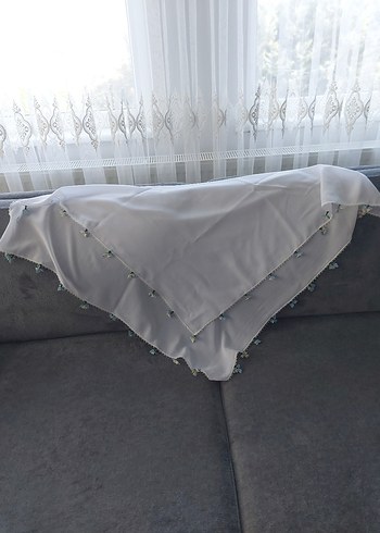 Beden beyaz Renk İğne Oyası Beyaz Kadın Eşarp
