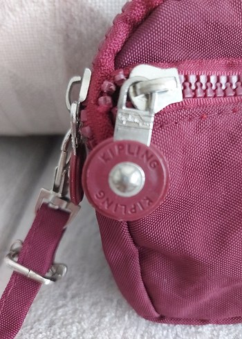  Beden bordo Renk Kipling Kadın Fermuarlı Çapraz Çanta