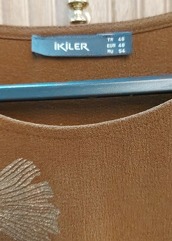 İkiler Marka Baskılı Salaş Uzun Elbise - Görsel 3