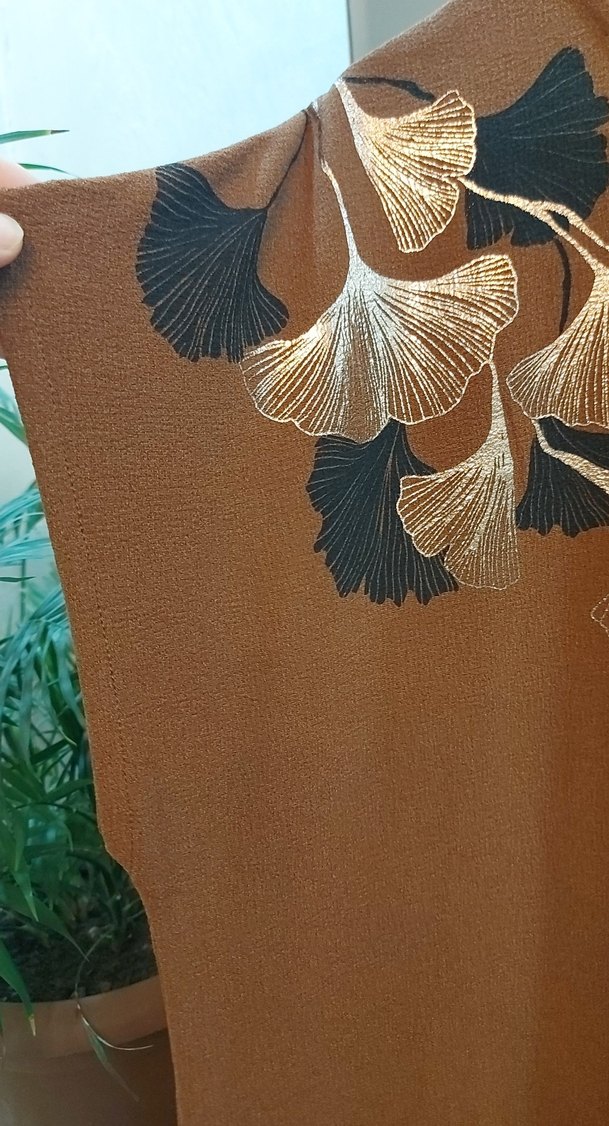 İkiler Marka Baskılı Salaş Uzun Elbise - Görsel 4