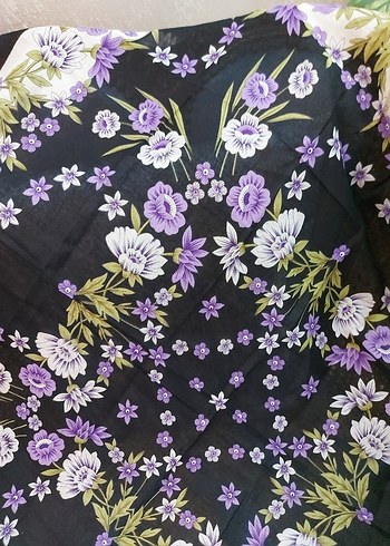 Mor Çiçekli Tülbent, Yemeni, Yazma - Görsel 3