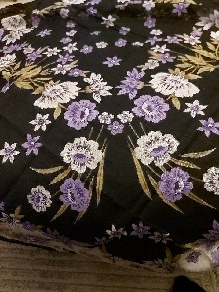 Mor Çiçekli Tülbent, Yemeni, Yazma - Görsel 2