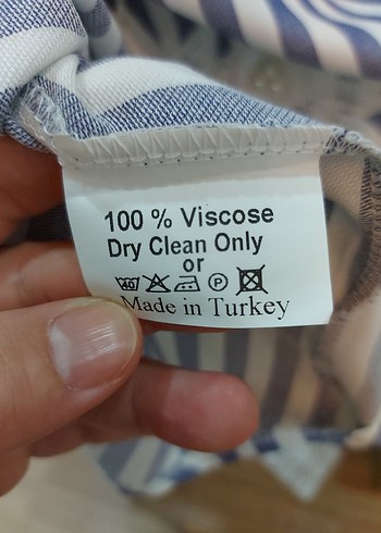 V Yaka Nakışlı  Çizgili Kadın Gömlek - Görsel 6