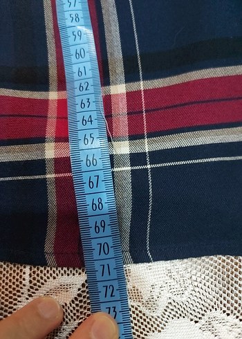 Bordo Ekoseli Uzun Kollu Rahat Kadın Gömlek - Görsel 5