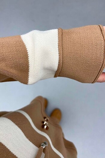 38 Beden camel Renk Tesettür takım