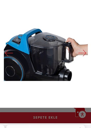Vestel H30 M Toz Torbasız Mavi Elektrikli Süpürge - Görsel 2