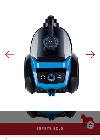 Vestel H30 M Toz Torbasız Mavi Elektrikli Süpürge - Görsel 4
