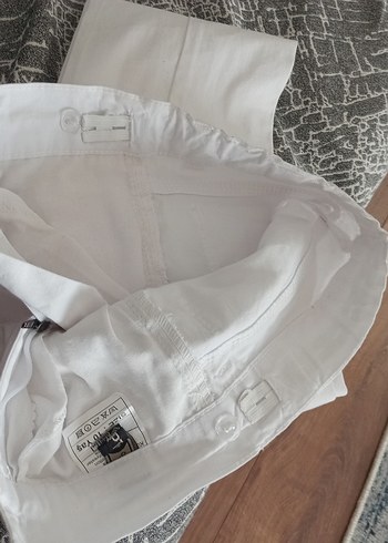 Beyaz Keten çocuk pantolon - Görsel 4