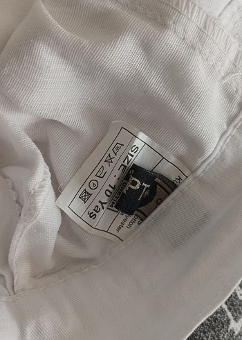 Beyaz Keten çocuk pantolon - Görsel 3