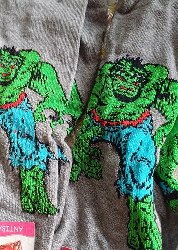 Gri Baskılı Erkek Çocuk Çorabı.3 adet fiyatı - Görsel 2