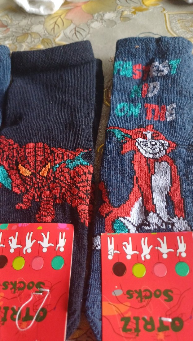 Erkek Çocuk Renkli Baskılı Çorap - Görsel 2