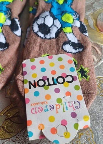 Kız Çocuk Renkli Baskılı Pamuklu Çorap - Görsel 3