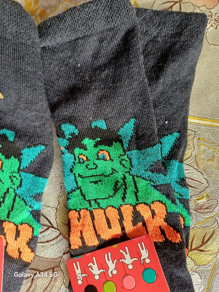 Erkek Çocuk Çok Renkli Hulk Desenli Çorap - Görsel 3