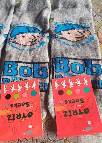 Erkek Çocuk Renkli Baskılı Gri Çorap - Görsel 2