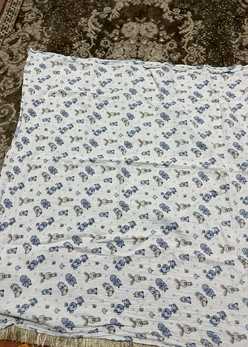 Gri çift katlı müslinBebek Battaniyesi - Görsel 5