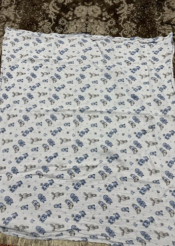 Gri çift katlı müslinBebek Battaniyesi - Görsel 4