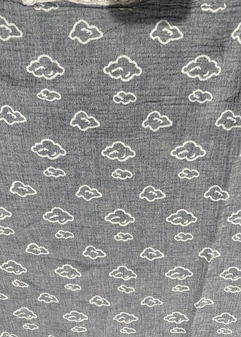 Gri çift katlı müslinBebek Battaniyesi - Görsel 8