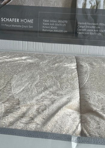 Bej Desenli schafer Ceyiz Yatak Seti - Görsel 2