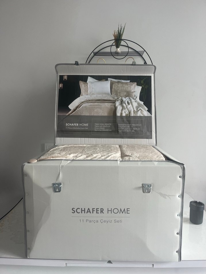 Bej Desenli schafer Ceyiz Yatak Seti - Görsel 3