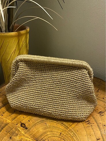 Gold clutch çanta